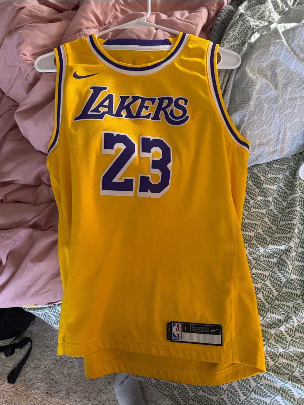 NBA Yellow and Black Engineered Swingman Jersey Label